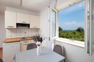 Η κουζίνα ή μικρή κουζίνα στο Apartmani twins