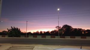 a street light on the side of a road at PARALELO 9s HOTEL in Petrolina