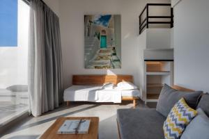 Ένα ή περισσότερα κρεβάτια σε δωμάτιο στο Gaia luxury loft
