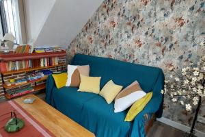 Ruang duduk di Aux Pierres d'Opale, maison 3 ch, 4 à 6 pers