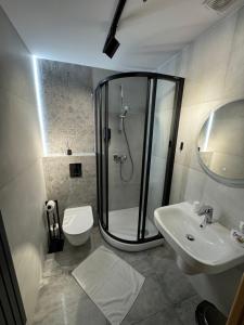 Kúpeľňa v ubytovaní Hotel Staropolska