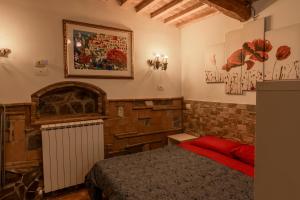 Posteľ alebo postele v izbe v ubytovaní Vacation Home Tuscany Pisa-Lucca Studio apartment