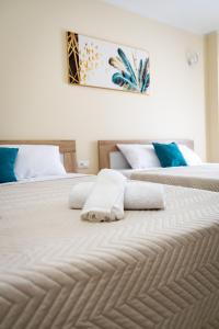 Ένα ή περισσότερα κρεβάτια σε δωμάτιο στο Amber Apartments Gevgelija