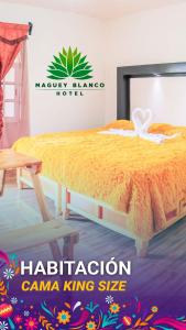 Postel nebo postele na pokoji v ubytování Hotel Maguey blanco