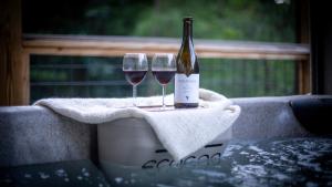 Nápoje v ubytování The Hidden Owl Mountain Lodge cabin + 74 fotografií