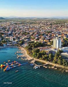 an aerial view of a city with boats in the water at More in Vodice