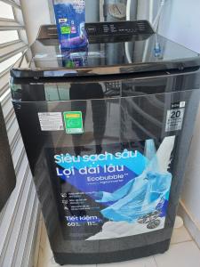 a plastic container with a sign on the side of it at Căn hộ TMS Quy Nhơn KIM NGÂN in Quy Nhon