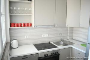 Kuchyň nebo kuchyňský kout v ubytování Apartmani Marić