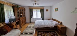Un televizor și/sau centru de divertisment la Casa Agroturistica Tarancuta din Vatra Moldovitei