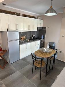 Kuchyň nebo kuchyňský kout v ubytování MK Residences