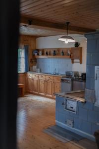 Kuchyň nebo kuchyňský kout v ubytování Almhaus Veitlmichl