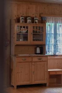 Kuchyň nebo kuchyňský kout v ubytování Almhaus Veitlmichl