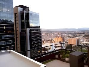 a view of a city from a building at AH/Loft natural, Coworking, terraza+Gym, Usaquén in Bogotá