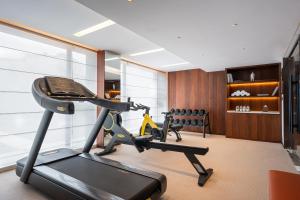 Fitness centrum a/nebo fitness zařízení v ubytování IntercityHotel Jingdezhen Taoxichuan