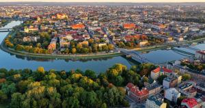 Výhľad na mesto Krakov alebo výhľad na mesto priamo z apartmánu