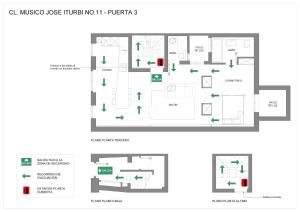 Půdorys ubytování Musico 3 Turia Gardens
