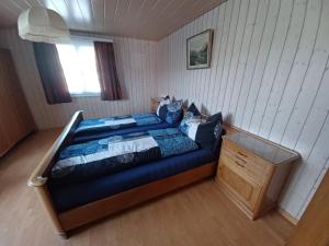 Postel nebo postele na pokoji v ubytování Wiesengrund