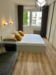 Postel nebo postele na pokoji v ubytování Apartmán Lúčky, Bojnice