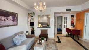 Posezení v ubytování FIRST Beach line