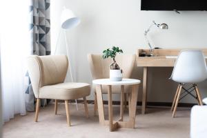 A seating area at Hotel Liberec
