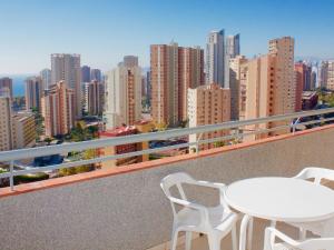a view from a balcony overlooking a city at Primavera Loix in Benidorm