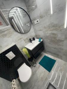 Kúpeľňa v ubytovaní Türkiz Apartman Siófok