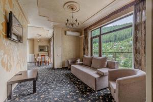 Posezení v ubytování Bukovel Apart
