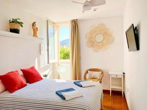 Postel nebo postele na pokoji v ubytování Habitación céntrica con Aire Acondicionado Baño privado Nevera