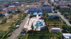 an aerial view of a resort with a swimming pool at Hotel BluMarine in Roseto degli Abruzzi