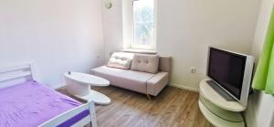 TV a/nebo společenská místnost v ubytování Chillax Rooms