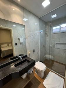 Koupelna v ubytování Ônix Hotel