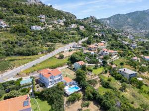 an aerial view of a residential neighbourhood with a road at Apartment Hubi in Klis
