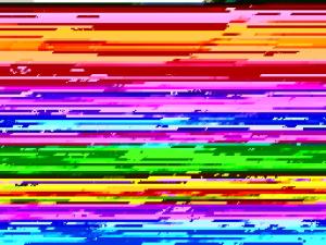 ein regenbogenfarbener Computerbildschirm mit vielen Farben in der Unterkunft Holiday Home Easdale Cottage by Interhome in Oban + 17 Fotos