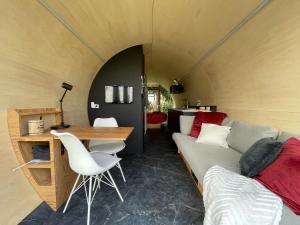 Posezení v ubytování Eco-lodge locatie De Boergondier