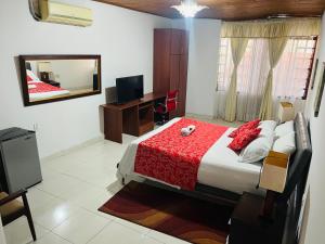 Hotel Andes客房内的一张或多张床位