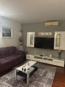 a living room with a couch and a tv at Apartments with parking space Jelsa, Hvar - 4040 in Jelsa