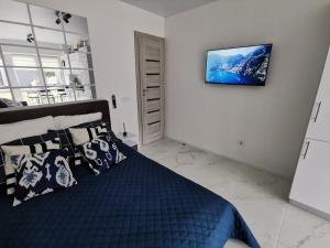TV a/nebo společenská místnost v ubytování Casa Blanca Palanga with pool