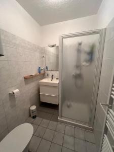 Koupelna v ubytování La Bergerie