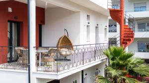 Balkón nebo terasa v ubytování Angelinas Quarters - Kalamata Mediterranean Villas