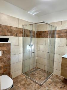 Koupelna v ubytování Apartmány u rybníčka