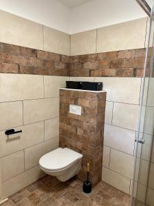 Koupelna v ubytování Apartmány u rybníčka