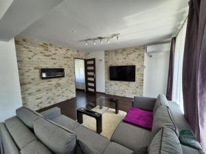 Televízia a/alebo spoločenská miestnosť v ubytovaní Apartamenty Maria