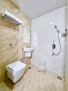 Koupelna v ubytování Amritara Ramila Kutir