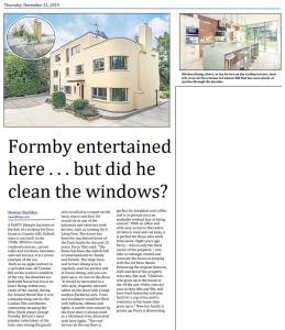 a article in a newspaper with a picture of a house at Villa 10 min bus to Oxford train in Oxford