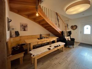 A seating area at Chalet Charivari Inzell