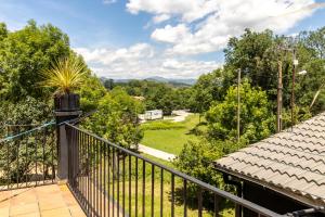 a view from the balcony of a house at Black House- Sorprendente casa estilo industrial in Olot