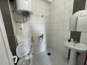 Koupelna v ubytování Hotel Balkan