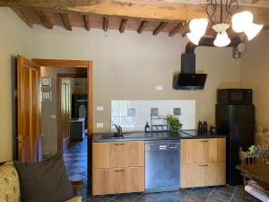 Kuchyň nebo kuchyňský kout v ubytování OASI LIGNANA Suite Apartments