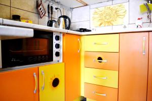 Kuchyň nebo kuchyňský kout v ubytování Apartment Adela