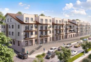 an architectural rendering of an apartment building at Apartament Dolina Baryczy in Żmigród